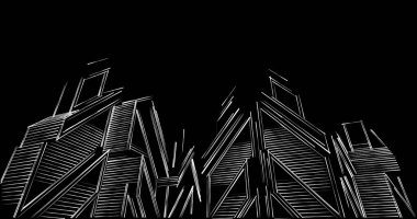 minimal geometrik şekiller, mimari çizgiler