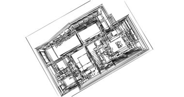soyut mimari duvar kağıdı tasarımı, dijital konsept arkaplan