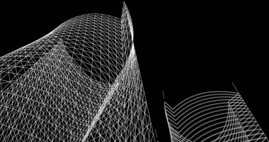 soyut mimari duvar kağıdı tasarımı, dijital konsept arkaplan