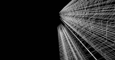 soyut mimari duvar kağıdı tasarımı, dijital konsept arkaplan