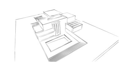 soyut mimari duvar kağıdı tasarımı, dijital konsept arkaplan
