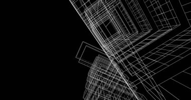 soyut mimari duvar kağıdı tasarımı, dijital konsept arkaplan