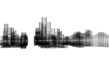 soyut mimari duvar kağıdı tasarımı, dijital konsept arkaplan