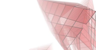 Mimari sanat konseptinde soyut çizgiler, minimum geometrik şekiller. 