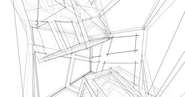 soyut mimari duvar kağıdı tasarımı, dijital konsept arkaplan