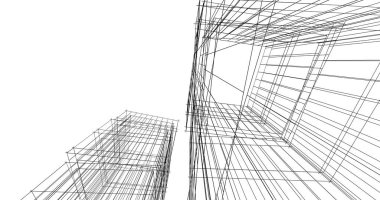 soyut mimari duvar kağıdı tasarımı, dijital konsept arkaplan