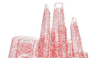 soyut mimari duvar kağıdı tasarımı, dijital konsept arkaplan
