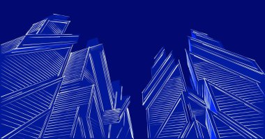 minimal geometrik şekiller, mimari çizgiler