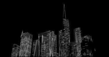 soyut mimari duvar kağıdı tasarımı, dijital konsept arkaplan