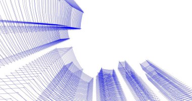 soyut mimari duvar kağıdı tasarımı, dijital konsept arkaplan