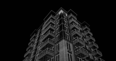 soyut mimari duvar kağıdı tasarımı, dijital konsept arkaplan