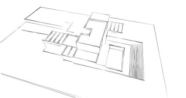 soyut mimari duvar kağıdı tasarımı, dijital konsept arkaplan