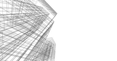 soyut mimari duvar kağıdı tasarımı, dijital konsept arkaplan