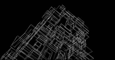 soyut mimari duvar kağıdı tasarımı, dijital konsept arkaplan