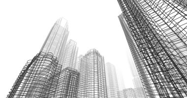 soyut mimari duvar kağıdı tasarımı, dijital konsept arkaplan