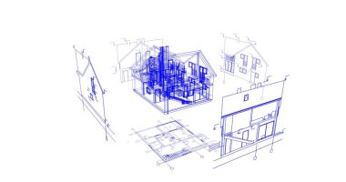 soyut mimari duvar kağıdı tasarımı, dijital konsept arkaplan
