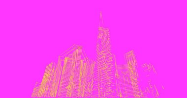 Mimari sanat konseptinde soyut çizgiler, minimum geometrik şekiller. 