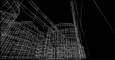 soyut mimari duvar kağıdı tasarımı, dijital konsept arkaplan