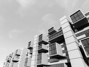 soyut mimari duvar kağıdı tasarımı, dijital konsept arkaplan