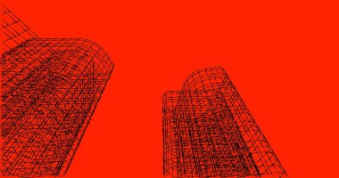 soyut mimari duvar kağıdı tasarımı, dijital konsept arkaplan