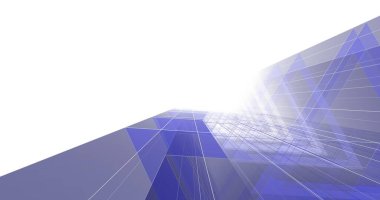 Mimari sanat konseptinde soyut çizgiler, minimum geometrik şekiller. 