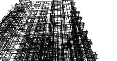 soyut mimari duvar kağıdı tasarımı, dijital konsept arkaplan