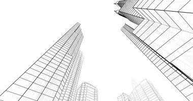 soyut mimari duvar kağıdı tasarımı, dijital konsept arkaplan