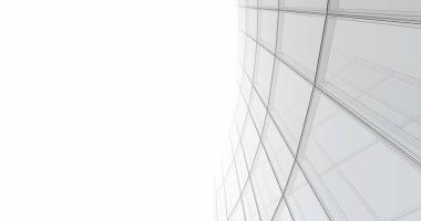 Arkaplanda mimari bina 3d illüstrasyon