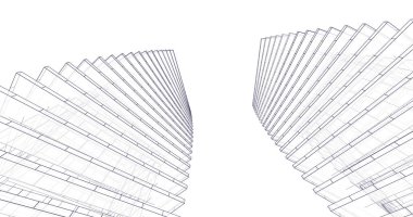 soyut mimari duvar kağıdı tasarımı, dijital konsept arkaplan