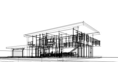 soyut mimari duvar kağıdı tasarımı, dijital konsept arkaplan