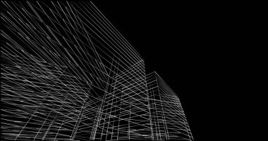 soyut mimari duvar kağıdı tasarımı, dijital konsept arkaplan