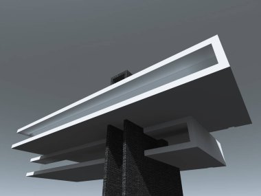 soyut mimari duvar kağıdı tasarımı, dijital konsept arkaplan