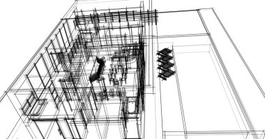 soyut mimari duvar kağıdı tasarımı, dijital konsept arkaplan