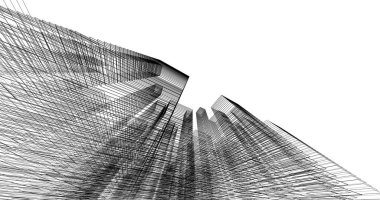 soyut mimari duvar kağıdı tasarımı, dijital konsept arkaplan