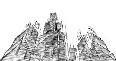 minimal geometrik şekiller, mimari çizgiler