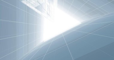 Arkaplanda mimari bina 3d illüstrasyon