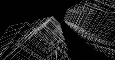 soyut mimari duvar kağıdı tasarımı, dijital konsept arkaplan