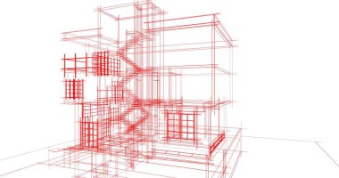 soyut mimari duvar kağıdı tasarımı, dijital konsept arkaplan