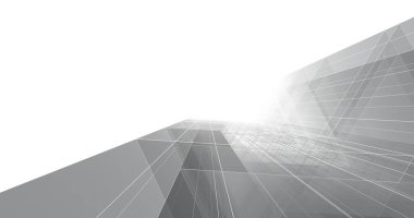 Mimari sanat konseptinde soyut çizgiler, minimum geometrik şekiller. 