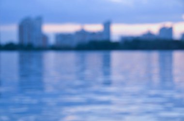 Bulanık şehir. Renkli soyut arkaplan