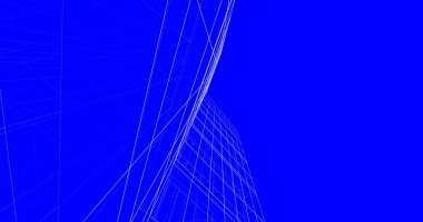 Mimari sanat konseptinde soyut çizgiler, minimum geometrik şekiller. 