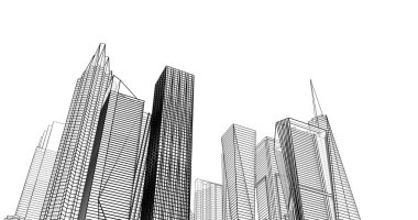 soyut mimari duvar kağıdı tasarımı, dijital konsept arkaplan