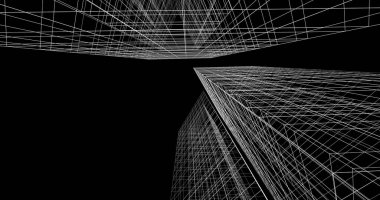 soyut mimari duvar kağıdı tasarımı, dijital konsept arkaplan