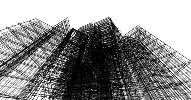 soyut mimari duvar kağıdı tasarımı, dijital konsept arkaplan