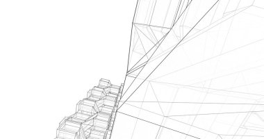 soyut mimari duvar kağıdı tasarımı, dijital konsept arkaplan