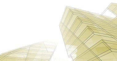 Mimari sanat konseptinde soyut çizgiler, minimum geometrik şekiller. 