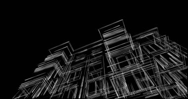 soyut mimari duvar kağıdı tasarımı, dijital konsept arkaplan