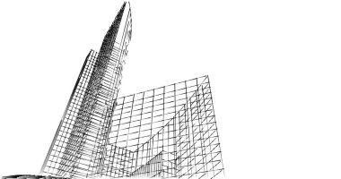 soyut mimari duvar kağıdı tasarımı, dijital konsept arkaplan