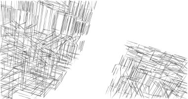 soyut mimari duvar kağıdı tasarımı, dijital konsept arkaplan