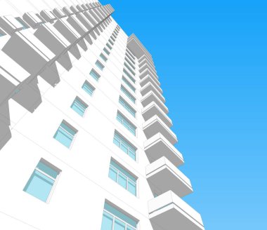 soyut mimari duvar kağıdı tasarımı, dijital konsept arkaplan